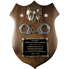 Large Shield Plaque with Casting Large Shield Plaque with Casting
