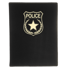 Police Zippered Leatherette Padfolio Police Zippered Leatherette Padfolio