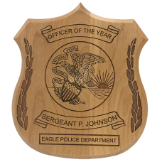 Alder Police Shield Plaque Alder Police Shield Plaque