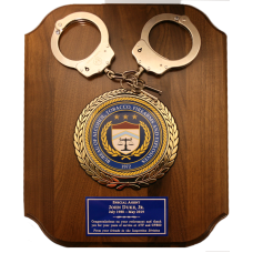 Large Police Handcuff Plaque Large Police Handcuff Plaque