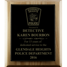 Leatherette Police Plaque Leatherette Police Plaque