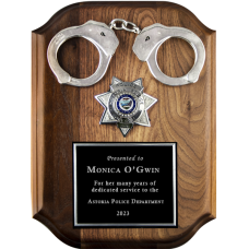 Police Handcuff Plaque Police Handcuff Plaque