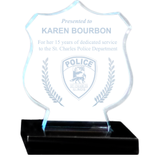 Small Shield Acrylic Police Award