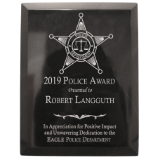 Black Marble Police Plaque Award 