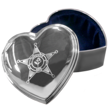 Silver Heart Police Jewelry Box