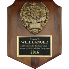 Police Casting Shield Plaque