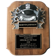 Scalloped Police Burst Plaque Scalloped Police Burst Plaque