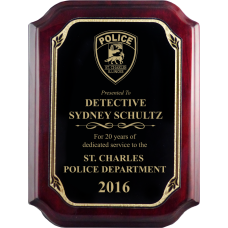 Piano Finish Law Enforcement Plaque