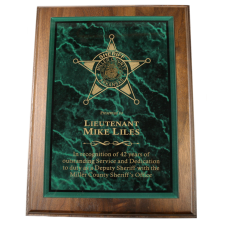 Law Enforcement Plaque with Acrylic Plate Law Enforcement Plaque with Acrylic Plate