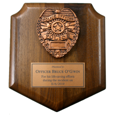 Small Police Shield Plaque Small Police Shield Plaque
